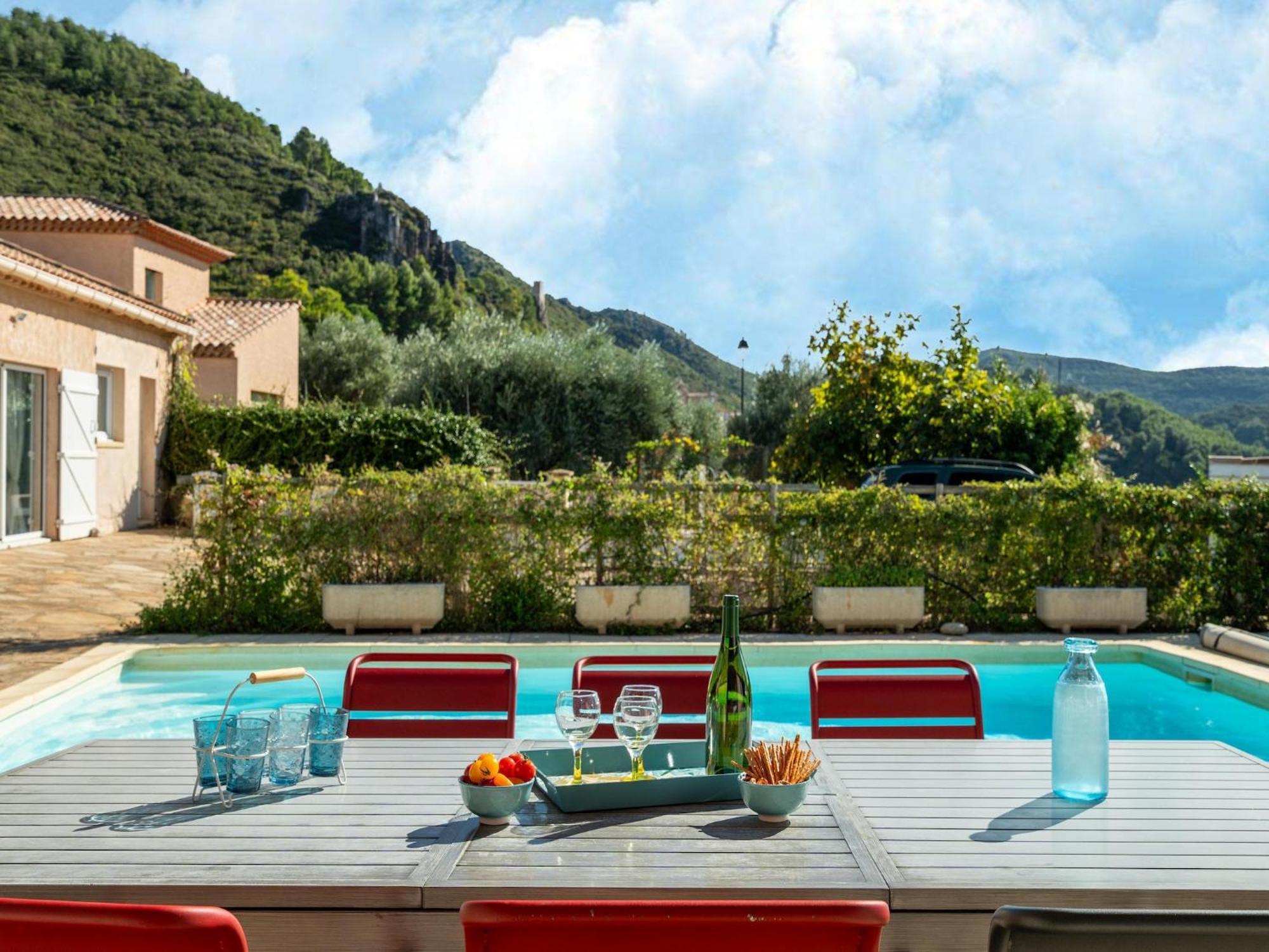 Вилла House In The South Of France With Private Pool Roquebrun Экстерьер фото